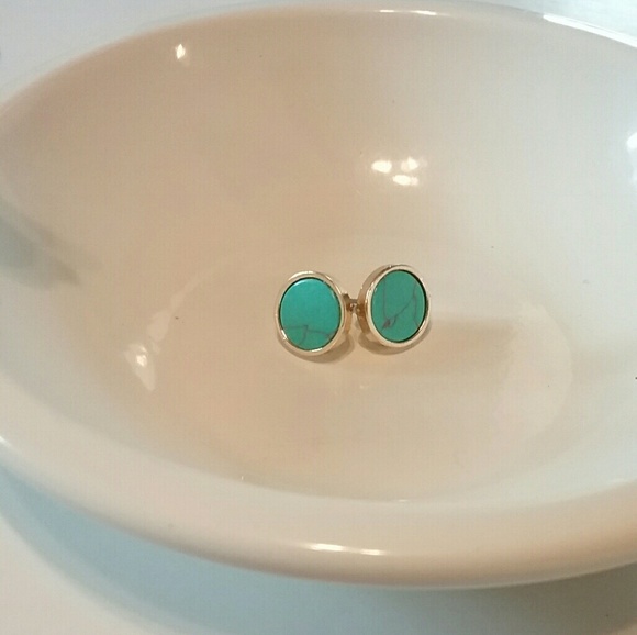 💕4 for $25💕Turquoise Marble Earrings - Picture 2 of 4